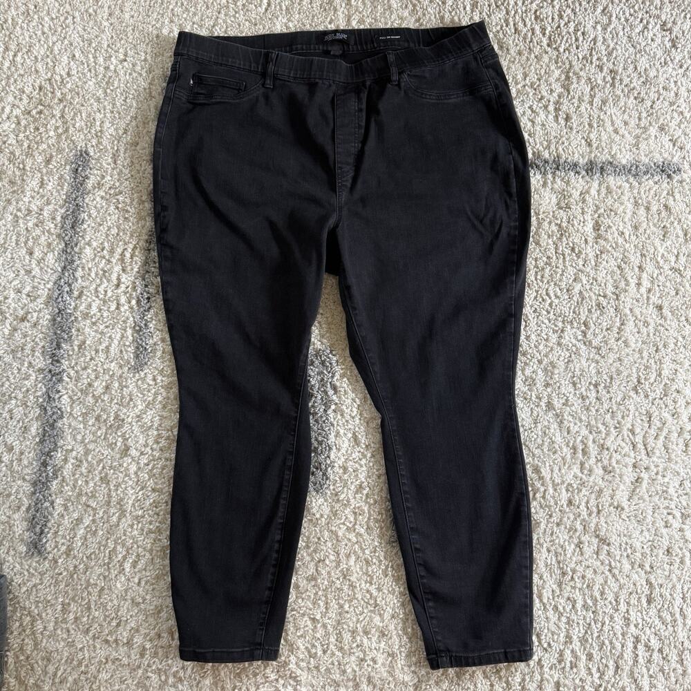 Judy Blue Pants Womens Plus Size 24W Black Denim Stretch Jeans Pull On Skinny